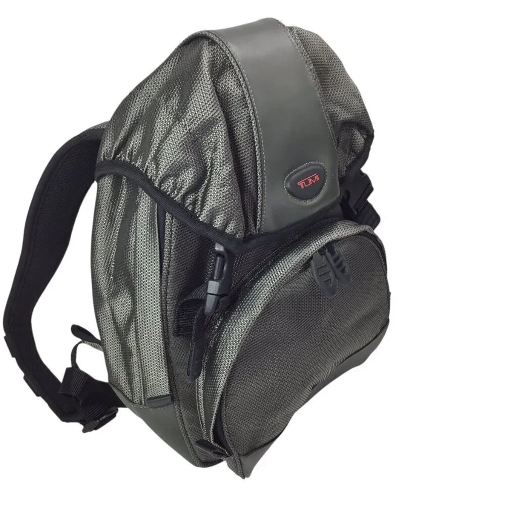 Tumi T2 Backpack Laptop Travel Bag Tech Ballistic Daypack Gunmetal Gray Padded